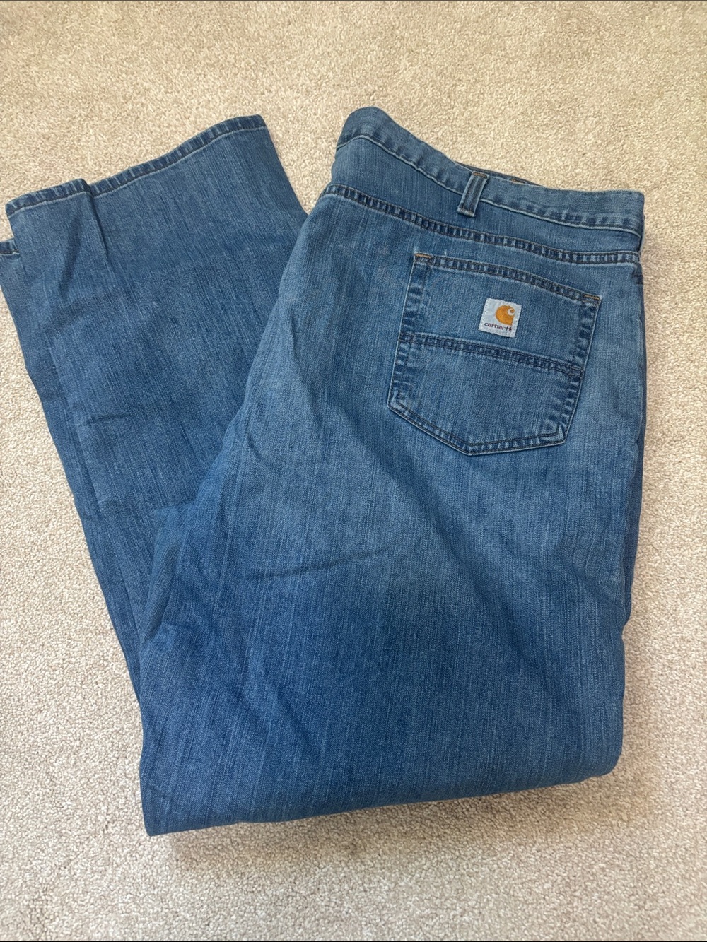Carhartt Men's Medium Blue Relaxed Fit Jeans